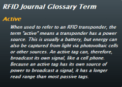 RFID Active definition